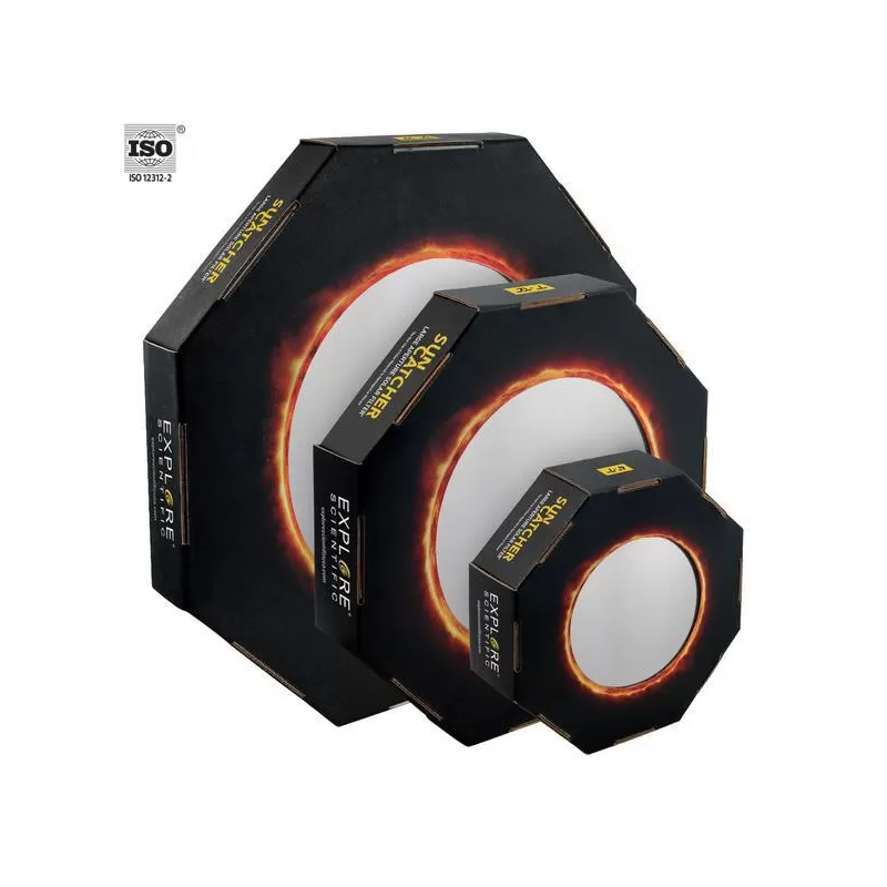 Filtro solar EXPLORE SCIENTIFIC para telescópios de 110-130 mm Filtro solar EXPLORE SCIENTIFIC para telescópios de 110-130 mm