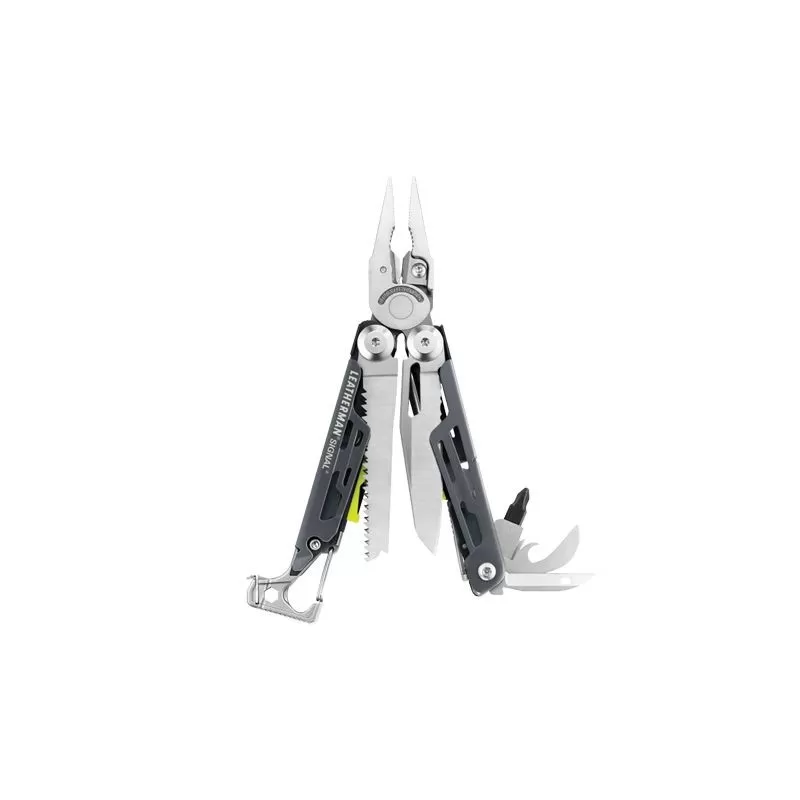 LEATHERMAN Signal, cinza, bainha de nylon, caixa de papelão LEATHERMAN Signal, cinza, bainha de nylon, caixa de papelão