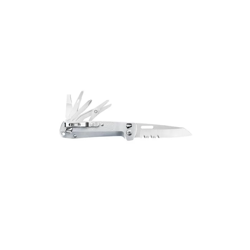 LEATHERMAN K4X prata, borda combinada, sem bainha, caixa de papelão