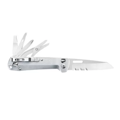 LEATHERMAN K4X prata, borda combinada, sem bainha, caixa de papelão