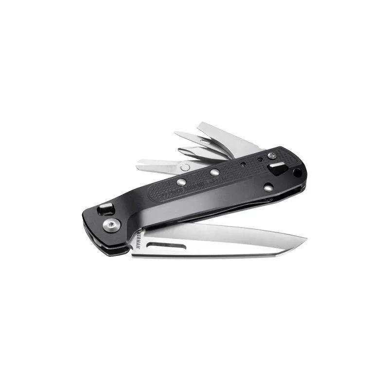 LEATHERMAN K4 cinza escuro, borda lisa, sem bainha, caixa de papelão