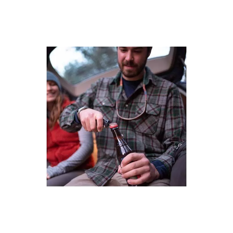 LEATHERMAN K4 cinza escuro, borda lisa, sem bainha, caixa de papelão