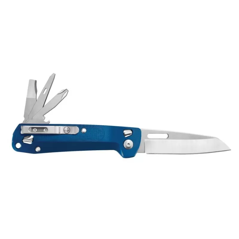 LEATHERMAN K2 azul, borda lisa, sem bainha, caixa de papelão