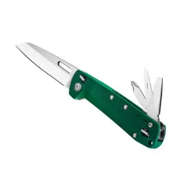 LEATHERMAN K2 verde, borda lisa, sem bainha, caixa de papelão