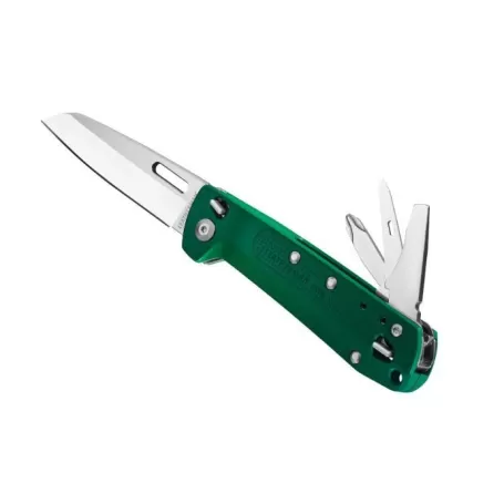 LEATHERMAN K2 verde, borda lisa, sem bainha, caixa de papelão LEATHERMAN K2 verde, borda lisa, sem bainha, caixa de papelão