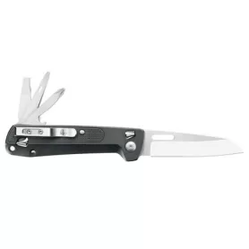LEATHERMAN K2 cinza escuro, borda lisa, sem bainha, caixa de papelão