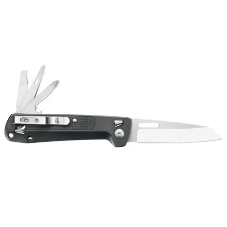 LEATHERMAN K2 cinza escuro, borda lisa, sem bainha, caixa de papelão LEATHERMAN K2 cinza escuro, borda lisa, sem bainha, caixa de papelão