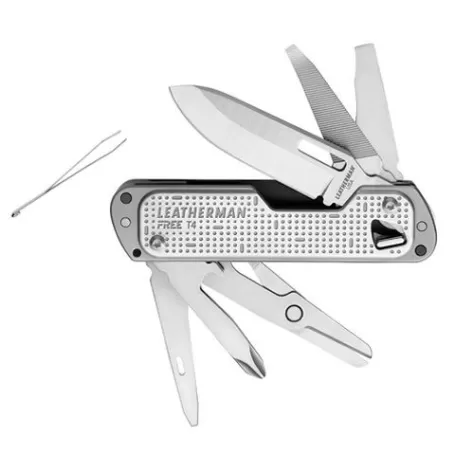 LEATHERMAN T4 prata, sem bainha, caixa de papelão