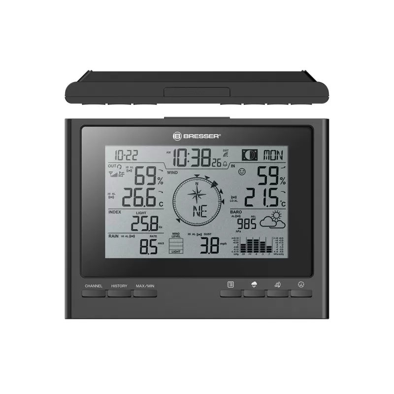 Estação meteorológica BRESSER ClimateScout RC 7 em 1 preta