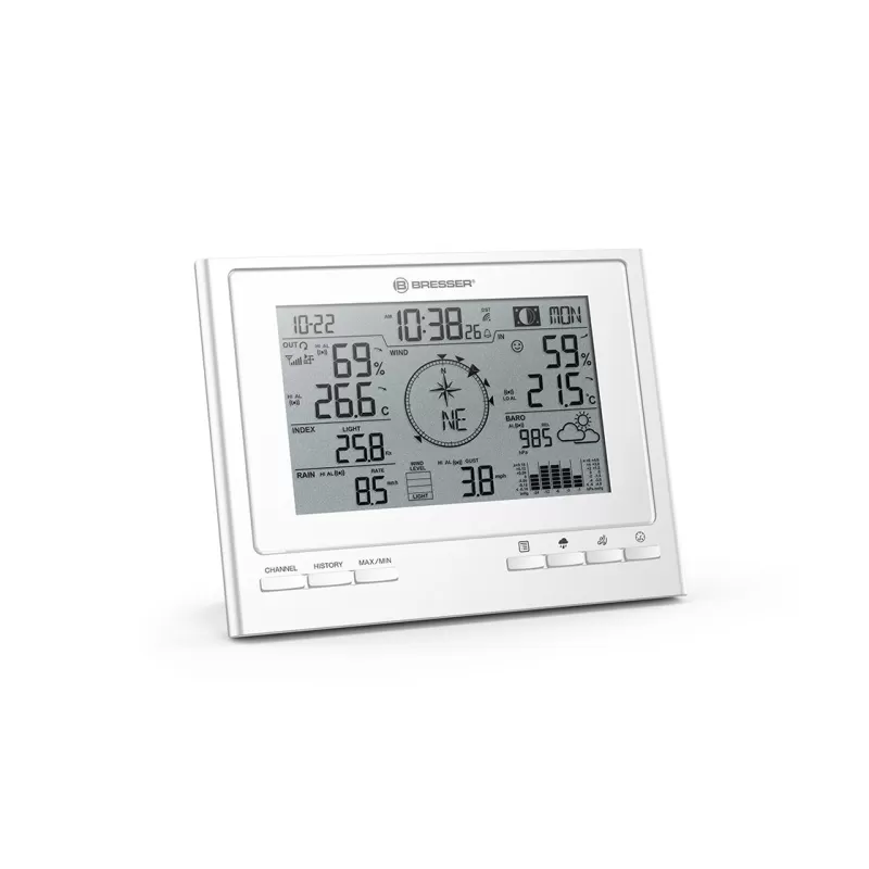 Estação meteorológica BRESSER ClimateScout RC 7 em 1, branca
