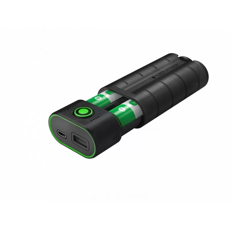 Banco de energia LED Lenser FLEX7 com 2 baterias 18650 6800 mAh