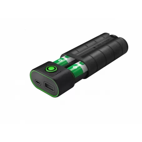 Banco de energia LED Lenser FLEX7 com 2 baterias 18650 6800 mAh
