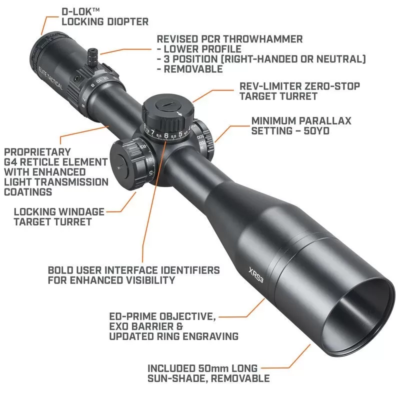 Mira BUSHNELL ELITE TACTICAL XRS3 6-36x56 FFP G4P