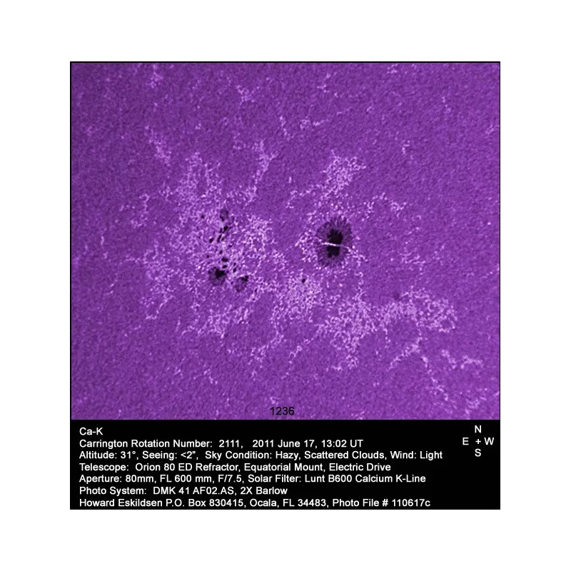 Filtro LUNT LS12CaKMDs2 ca-K no cilindro de extensão