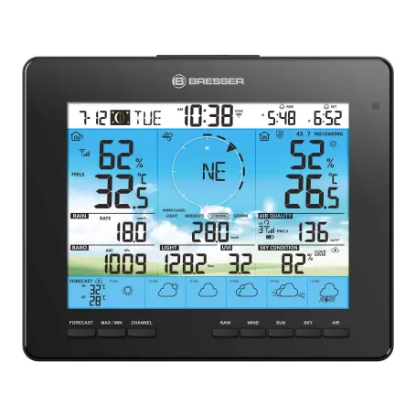Centro meteorológico solar 7 em 1 BRESSER 4CAST PRO Wi-Fi de 6 dias
