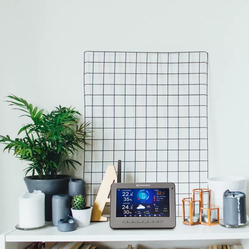 Estação meteorológica profissional WIFI HD TFT com sensor 7 em 1