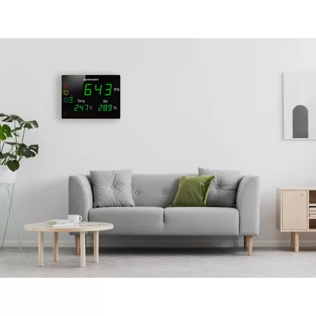 Medidor de CO2 BRESSER Smile XXL com semáforo e display LED extragrande