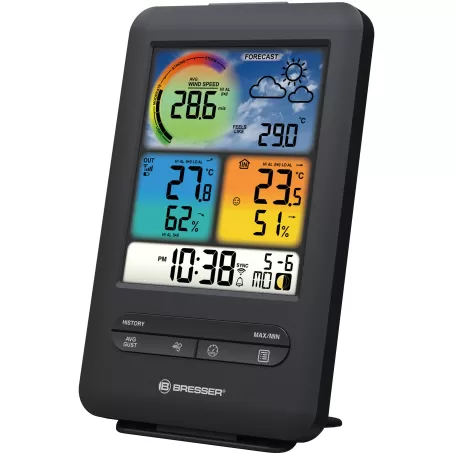 Estação base adicional BRESSER para a estação meteorológica 7002535 com sensor de vento 3 em 1 Estação base adicional BRESSER para a estação meteorológica 7002535 com sensor de vento 3 em 1