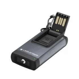 Chaveiro K4R, cinza, recarregável, carregamento USB-A