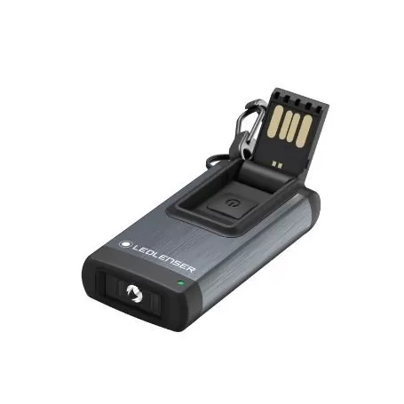 Chaveiro Led Lenser K4R, Cinza, Recarregável, Carregamento USB-A
