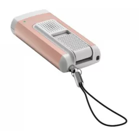 Chaveiro de segurança dourado K6R, carregamento USB-A recarregável (sinal acústico de emergência)