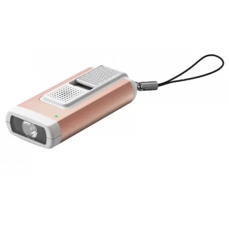 Chaveiro Led Lenser K6R Safety Gold, Recarregável com Carregamento USB-A (Sinal Acústico de Emergência)