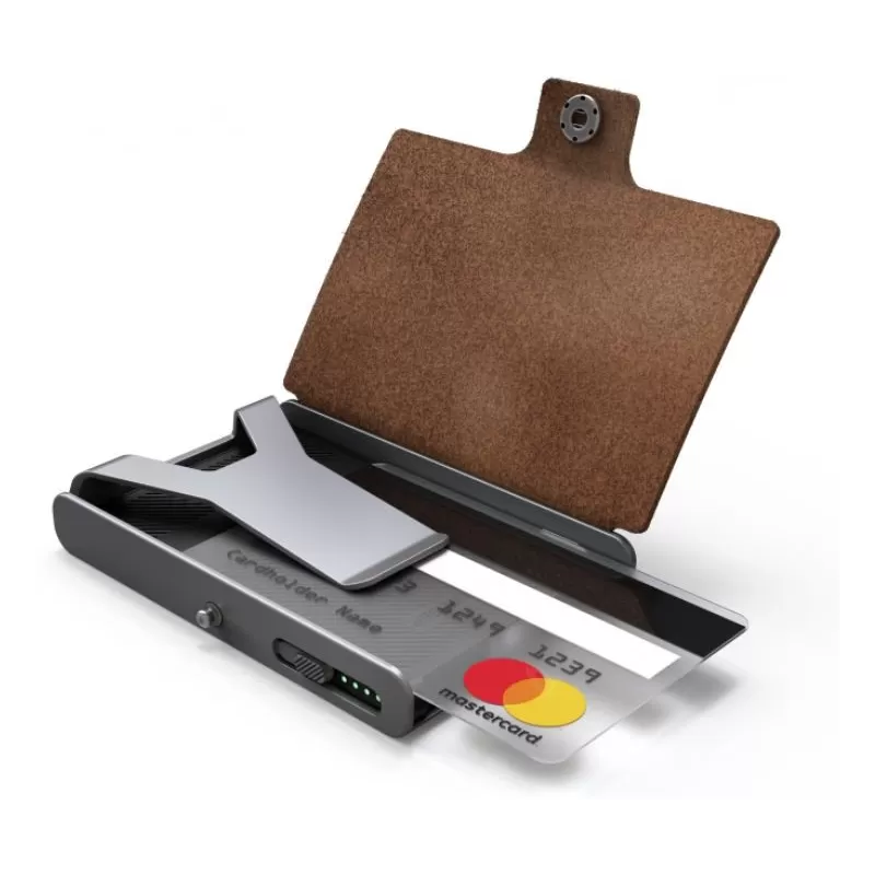 Carteira Flexível Led Lenser com Lanterna + Protetor de Cartão 150 lm MARROM