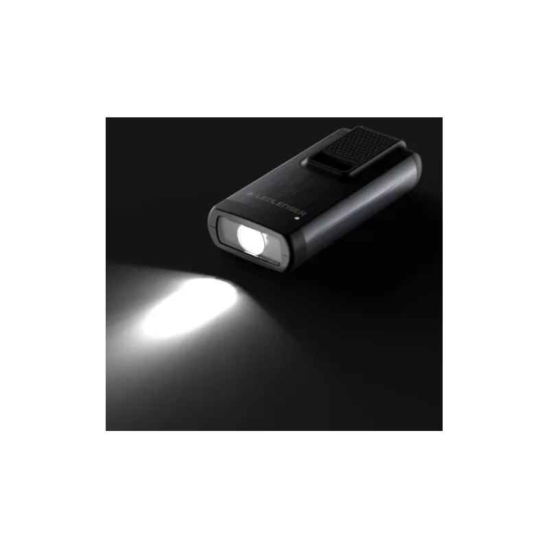 Chaveiro Led Lenser K6R, Cinza, Recarregável, Carregamento USB-A - LED VERMELHO