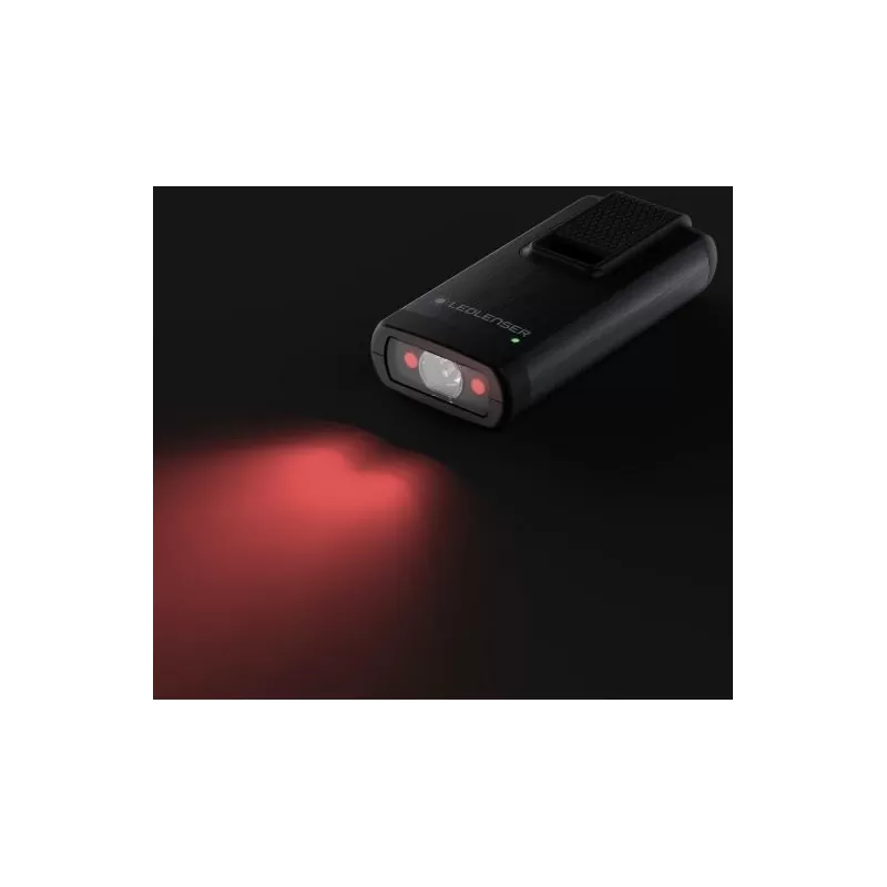 Chaveiro Led Lenser K6R, Cinza, Recarregável, Carregamento USB-A - LED VERMELHO