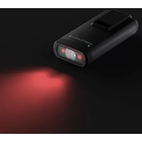 Chaveiro Led Lenser K6R, Cinza, Recarregável, Carregamento USB-A - LED VERMELHO