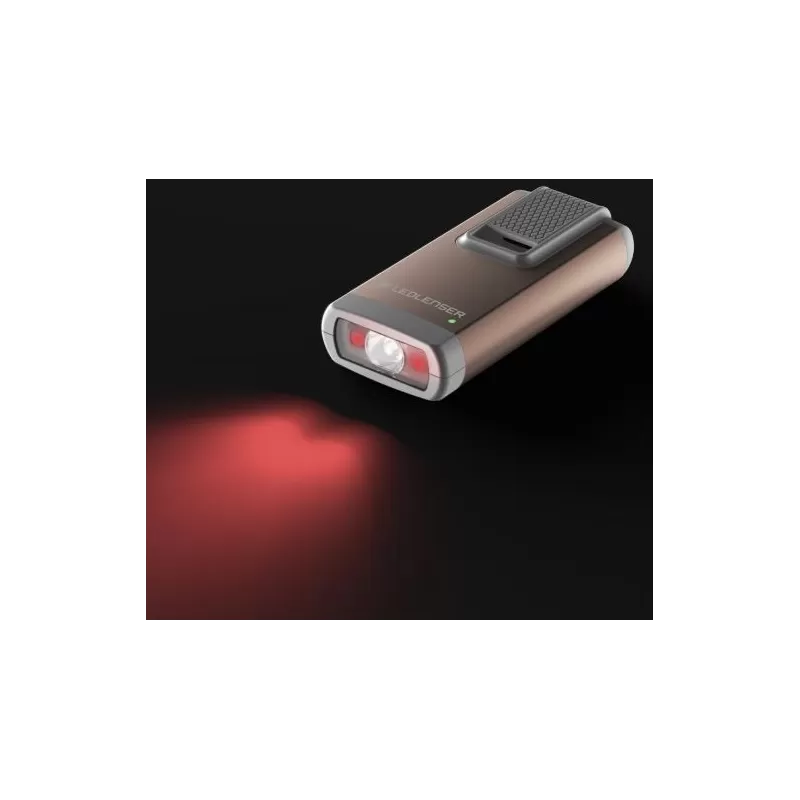 Led Lenser Llavero K6R, Oro, Recargable Carga USB-A- LED Rojo