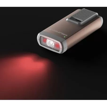 Led Lenser Llavero K6R, Oro, Recargable Carga USB-A- LED Rojo