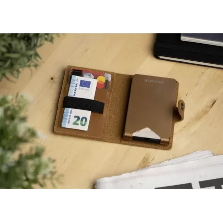 Carteira Led Lenser Lite Plus com lanterna + porta-cartões + carregamento sem fio 150 lm, cor doce