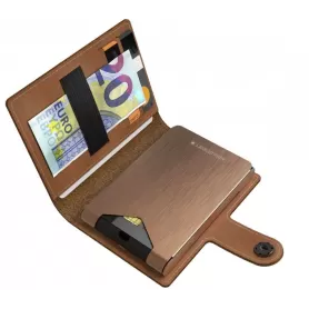 Lite Wallet Plus com lanterna + porta-cartões + carregamento sem fio de 150 lm, cor doce