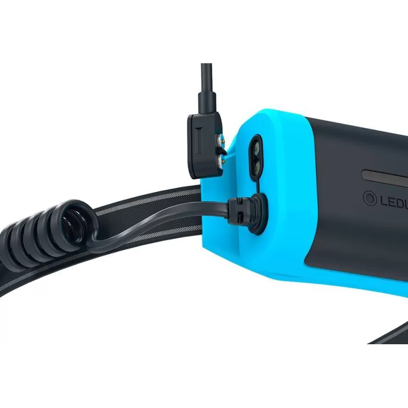 Lente LED frontal NEO9R preta/azul