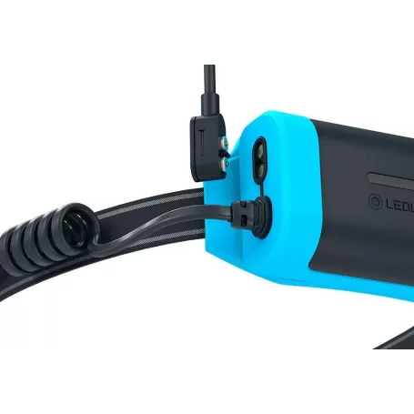 Lente LED frontal NEO9R preta/azul