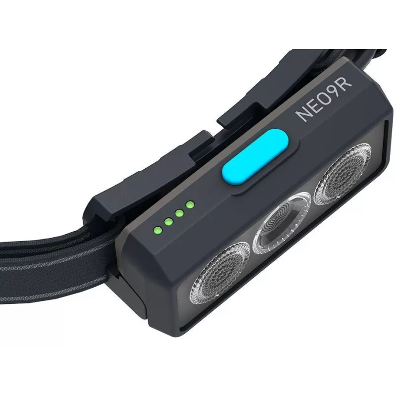 Lente LED frontal NEO9R preta/azul