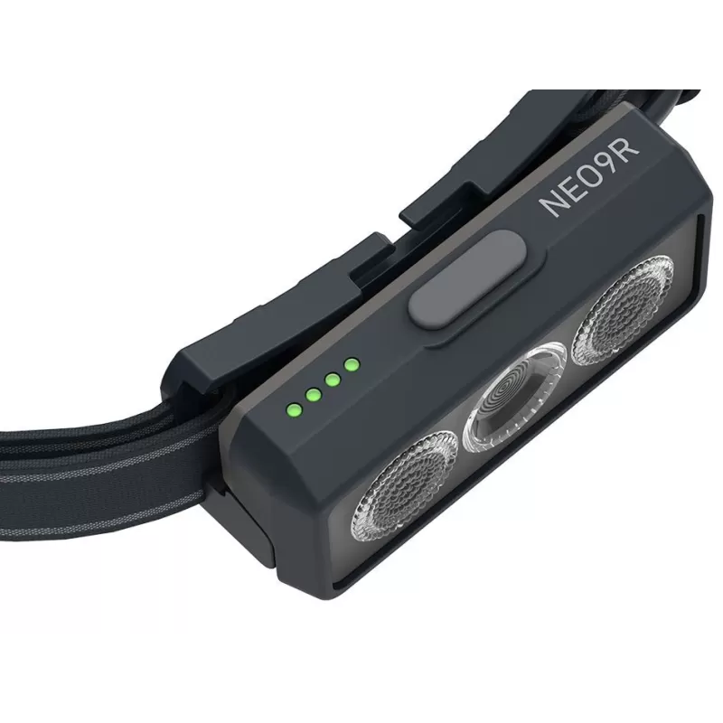 Lente LED frontal NEO9R preta/cinza