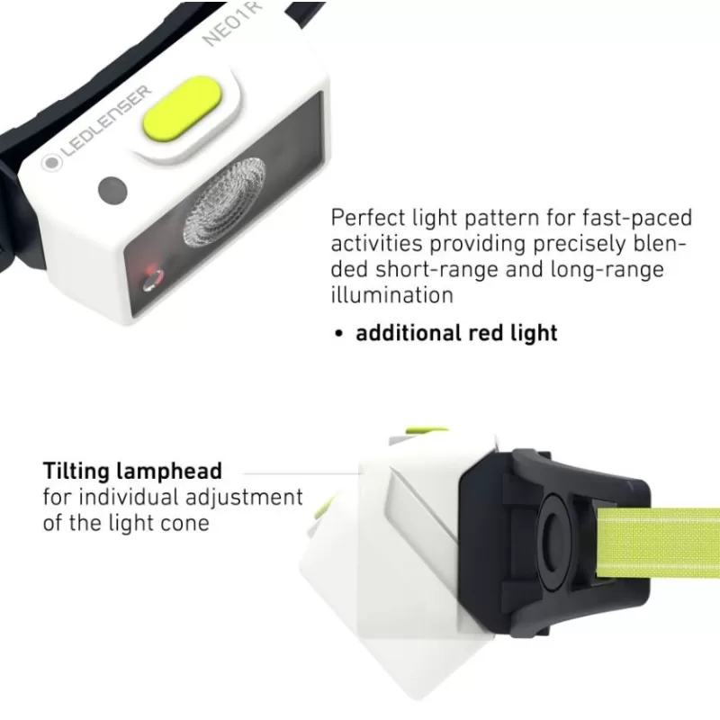 Lente LED frontal NEO1R preta/cinza