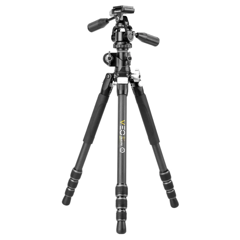 Vanguard Veo 3T+ 264CPS - Tripé de fibra de carbono com cabeça esférica de 3 vias e coluna de centro a centro