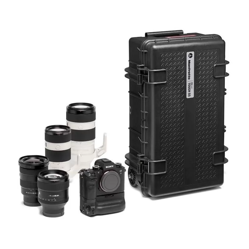 Estojo rígido de espuma Manfrotto Reloader Tough H-55 com rodinhas