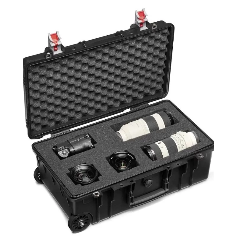 Estojo rígido de espuma Manfrotto Reloader Tough H-55 com rodinhas Estojo rígido de espuma Manfrotto Reloader Tough H-55 com rodinhas