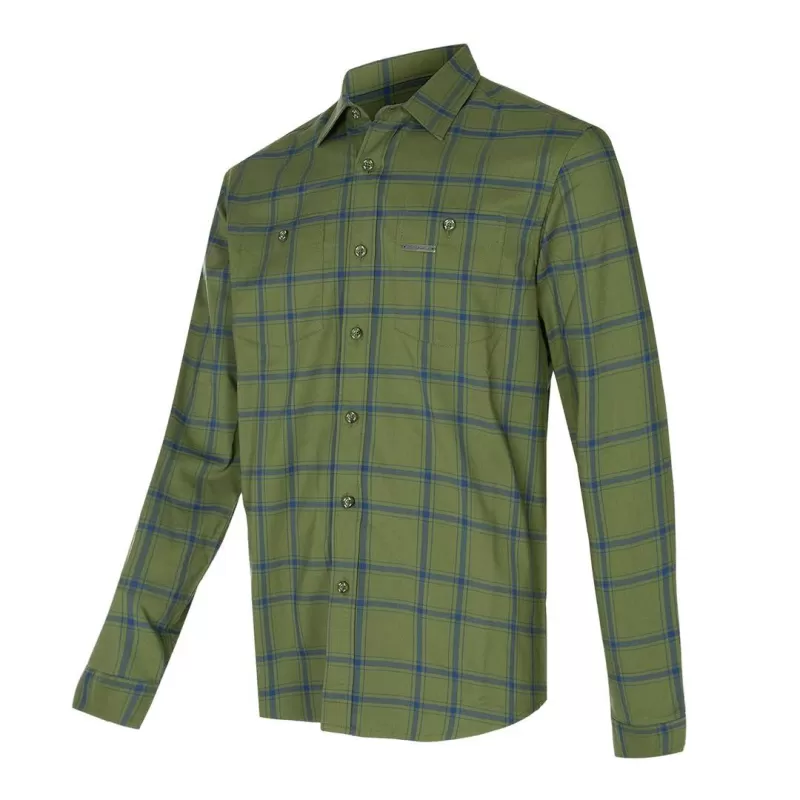 Trangoworld CAMISA ZERNEZ VERDE OSCURO/AZUL