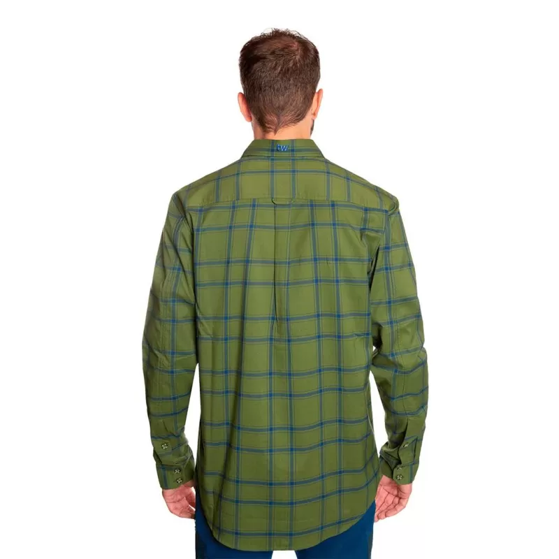 Trangoworld CAMISA ZERNEZ VERDE OSCURO/AZUL