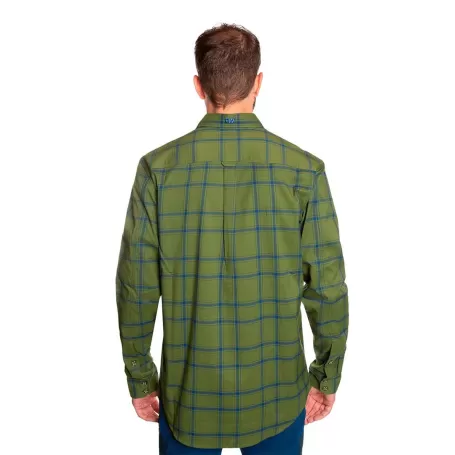 Trangoworld CAMISA ZERNEZ VERDE OSCURO/AZUL