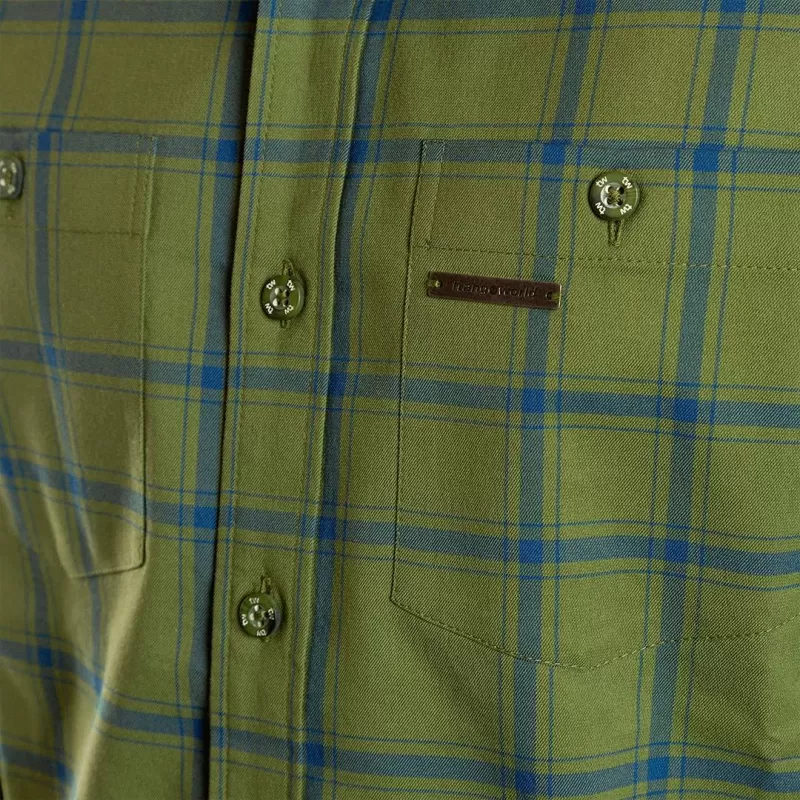 Trangoworld CAMISA ZERNEZ VERDE OSCURO/AZUL