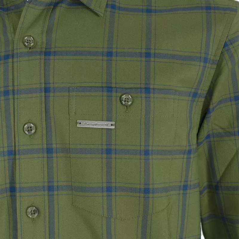 Trangoworld CAMISA ZERNEZ VERDE OSCURO/AZUL