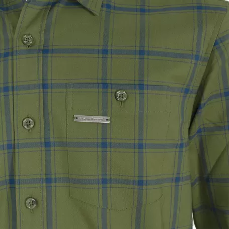 Trangoworld CAMISA ZERNEZ VERDE OSCURO/AZUL
