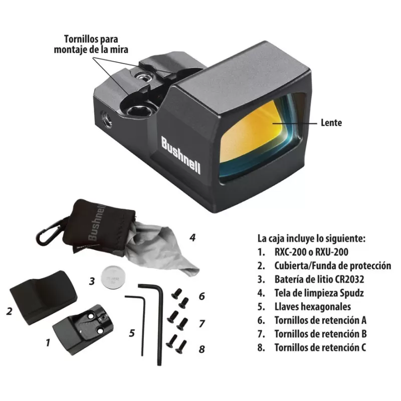 Mira reflexiva ultracompacta BUSHNELL RXU-200