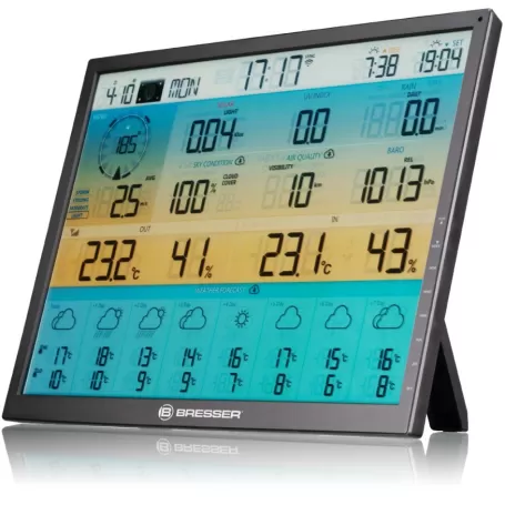 Estação meteorológica BRESSER 4CAST XL 7 em 1 para 8 dias com sensor solar